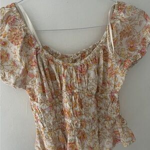 Floral Puff Sleeve Top